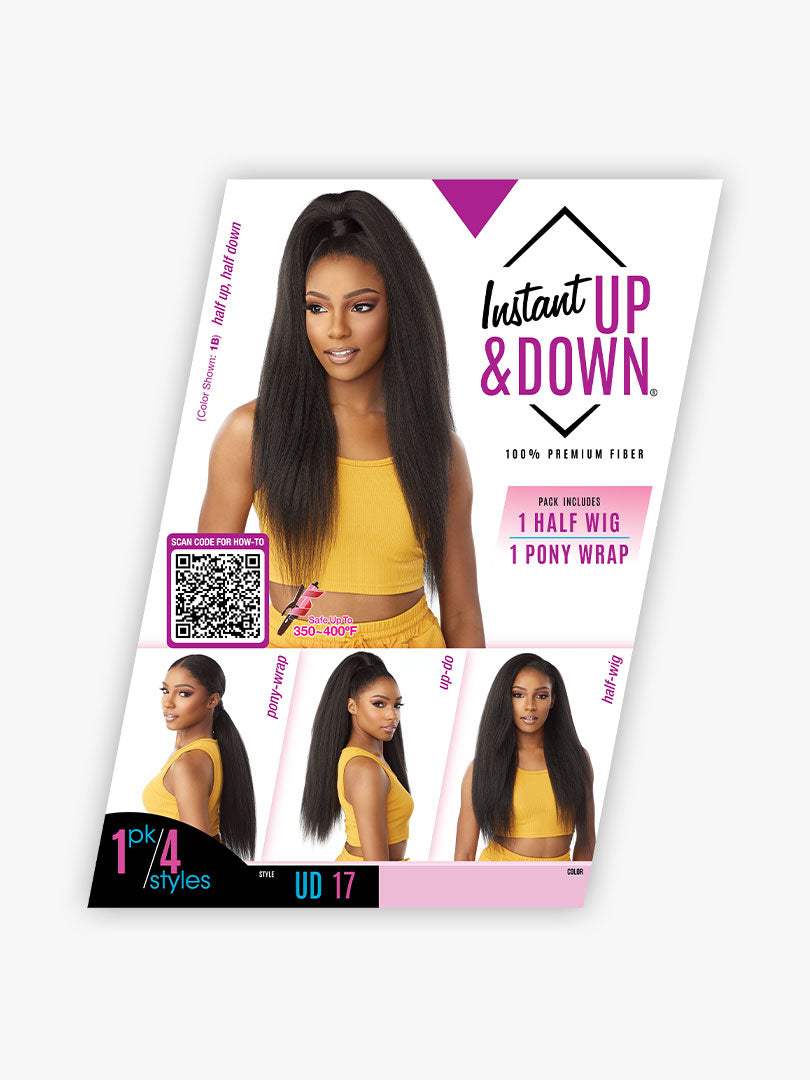 Sensationnel Instant Up and Down Half Wig and Pony Wrap UD 17 ISUD017 - ANNS BEAUTY SUPPLY