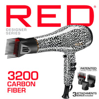 RED by Kiss 3200 Carbon Fiber Hair Dryer - ANNS BEAUTY SUPPLY