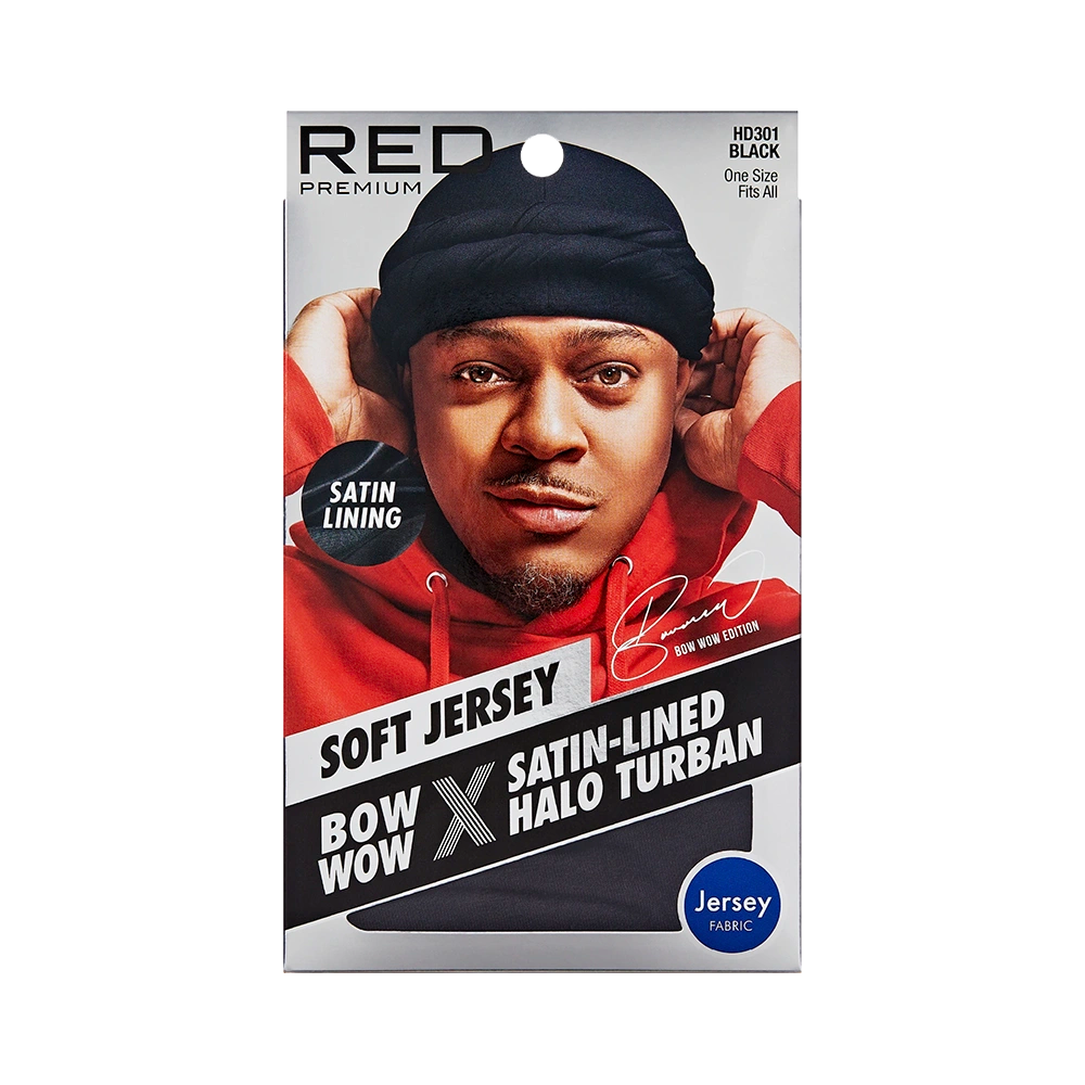 RED by Kiss Bow Wow X Satin-Lined Halo Turban – Black HD301 - ANNS BEAUTY SUPPLY