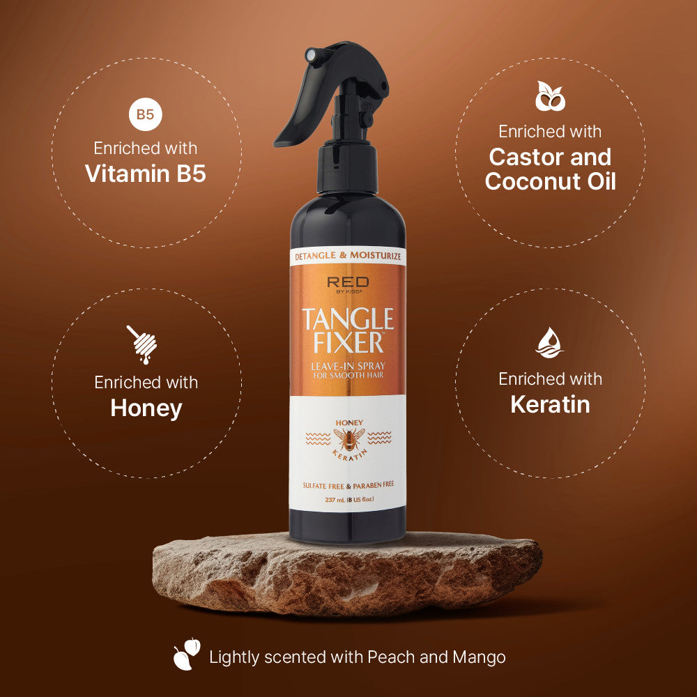 Red by Kiss Tangle Fixer Honey Keratin Leave-In Spray 8 fl. oz. - ANNS BEAUTY SUPPLY