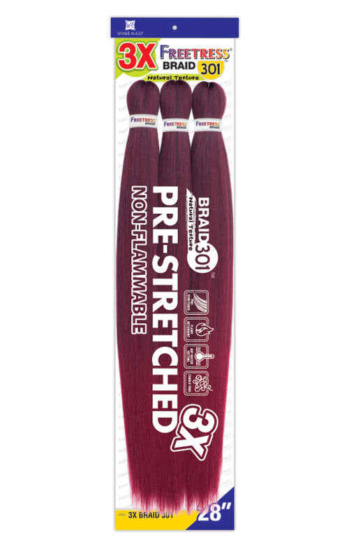 Freetress 3X Natural Texture Pre-Stretched Braid 301 - 28' - ANNS BEAUTY SUPPLY