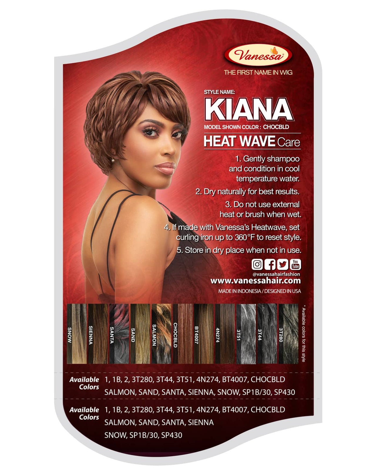 Vanessa Fashion Full Wig Kiana - ANNS BEAUTY SUPPLY