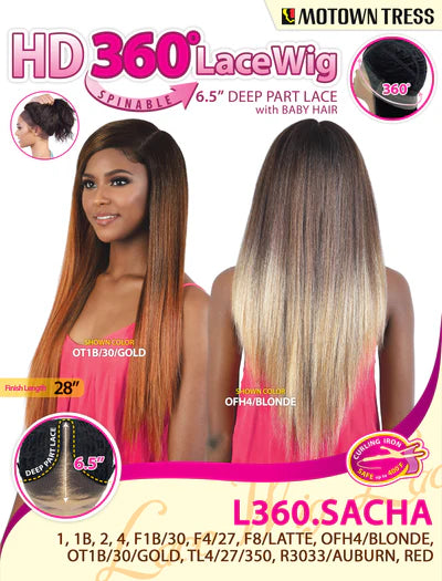 Motown Tress HD 360 Spinable Lace Part Wig L360.SACHA - ANNS BEAUTY SUPPLY