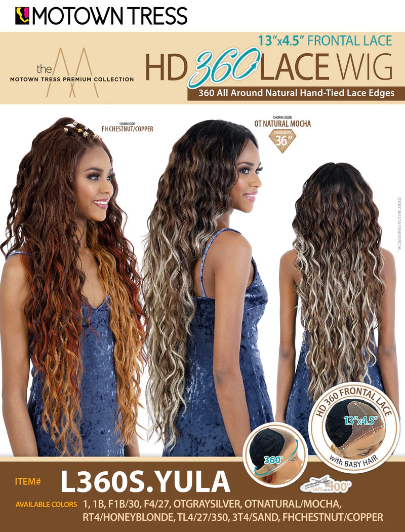 Motown Tress HD 360 All Around HD 13x4.5 Lace Front Wig L360S.YULA - ANNS BEAUTY SUPPLY