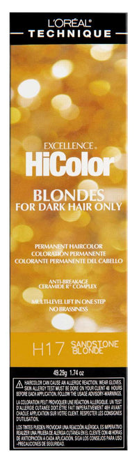 L’Oreal Technique Excellence HiColor Blondes for Dark Hair Only – H17 Sandstone Blonde (1.74oz) - ANNS BEAUTY SUPPLY
