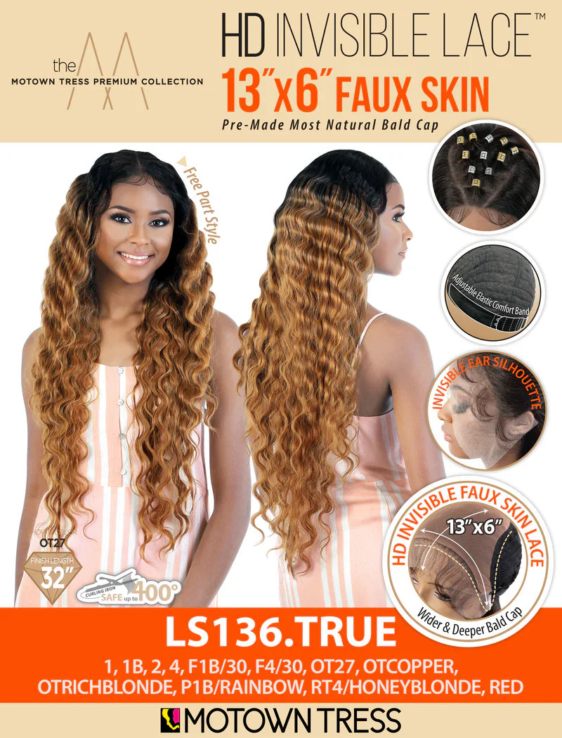 Motown Tress HD Invisible Lace 13X6 Faux Skin HD Lace Front Wig LS136.TRUE - ANNS BEAUTY SUPPLY