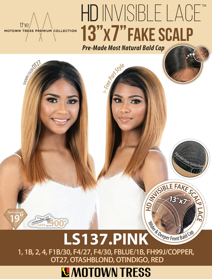 Motown Tress 13x7 HD Invisible Fake Scalp Lace Front Wig LS137.PINK - ANNS BEAUTY SUPPLY