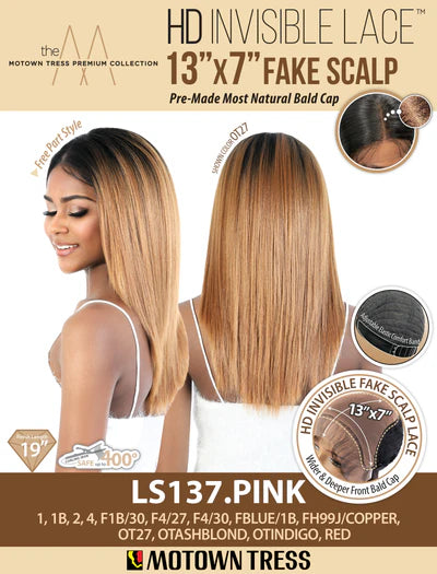 Motown Tress 13x7 HD Invisible Fake Scalp Lace Front Wig LS137.PINK - ANNS BEAUTY SUPPLY