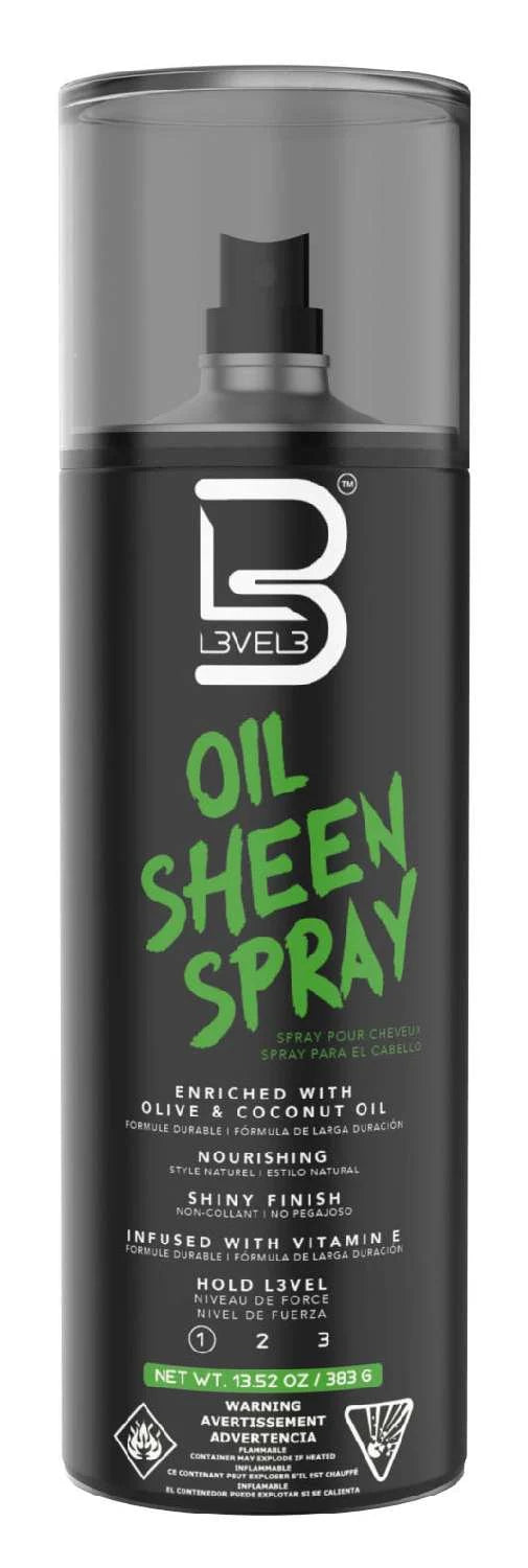 L3VEL3 Oil Sheen Spray Olive and Coconut Oil 12.95 Oz - ANNS BEAUTY SUPPLY