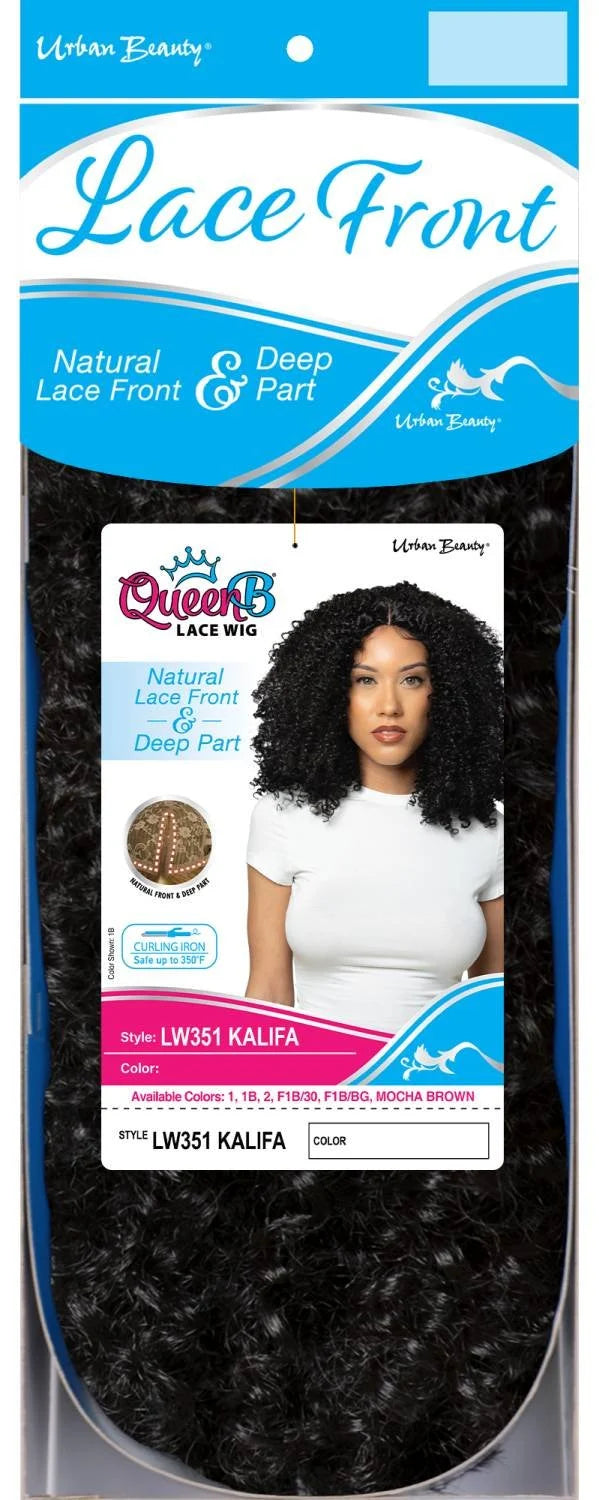 Urban Beauty Queen B Natural Lace Front Deep Part Curly Wig LW351 Kalifa
