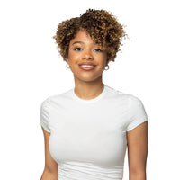 Urban Beauty Queen B Natural Lace Front Deep Part Short Curly Wig LW361 Tanisha