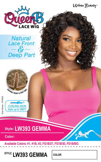 Urban Beauty Queen B Lace Front Wig Natural Deep Part LW393 Gemma