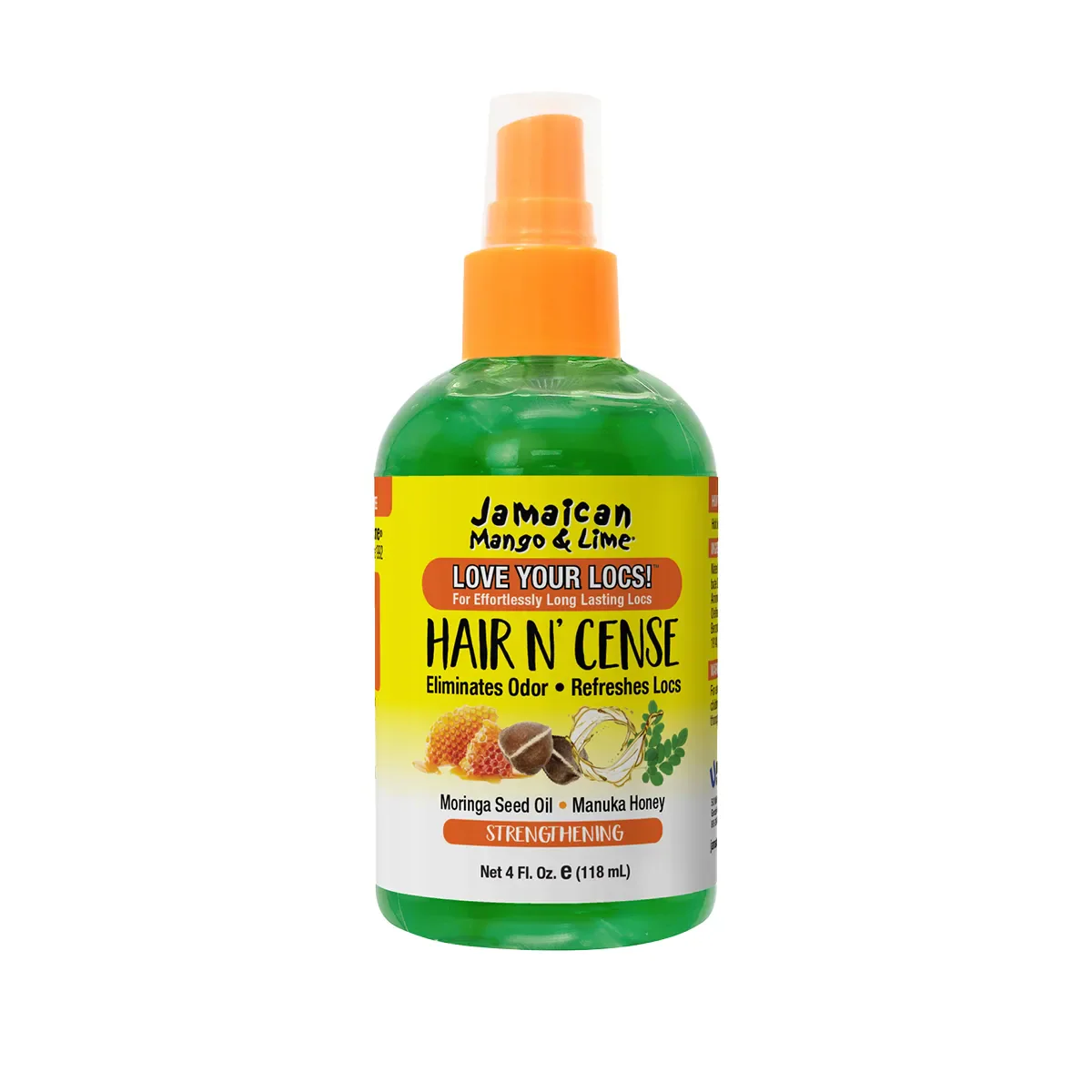 Jamaican Mango & Lime Hair N'Cense Spray Moringa Seed Oil & Manuka Honey 4 Oz