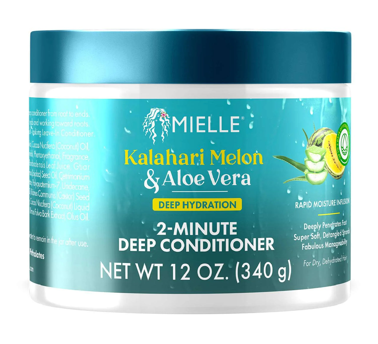 Mielle Kalahari Melon Aloe Vera 2 Minute Deep Conditioner Hydration Treatment 12oz - ANNS BEAUTY SUPPLY