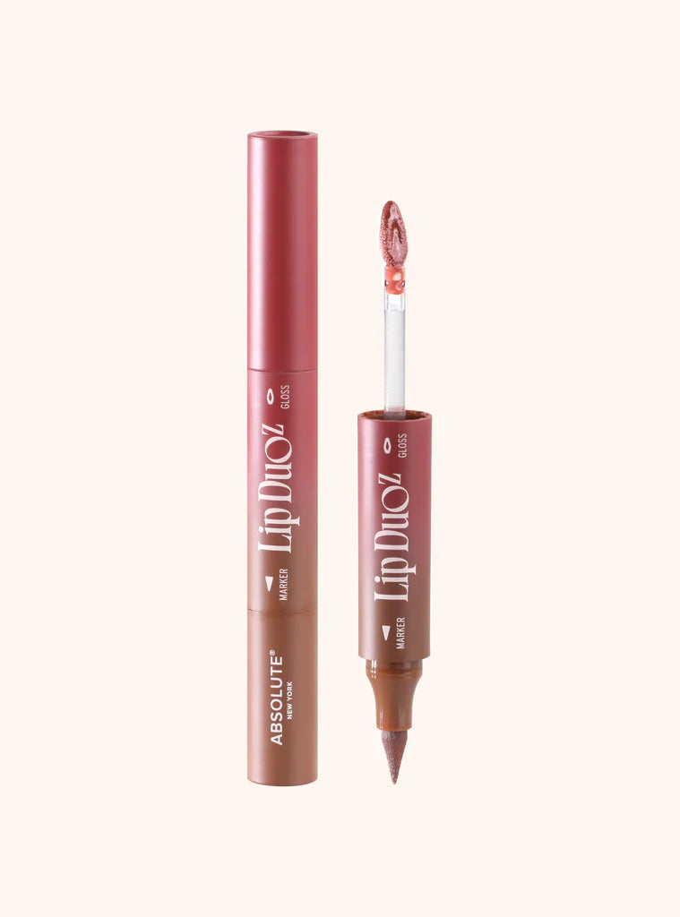 Absolute New York Lip Duoz – Double-Ended Lip Marker & Gloss - ESPRESSO