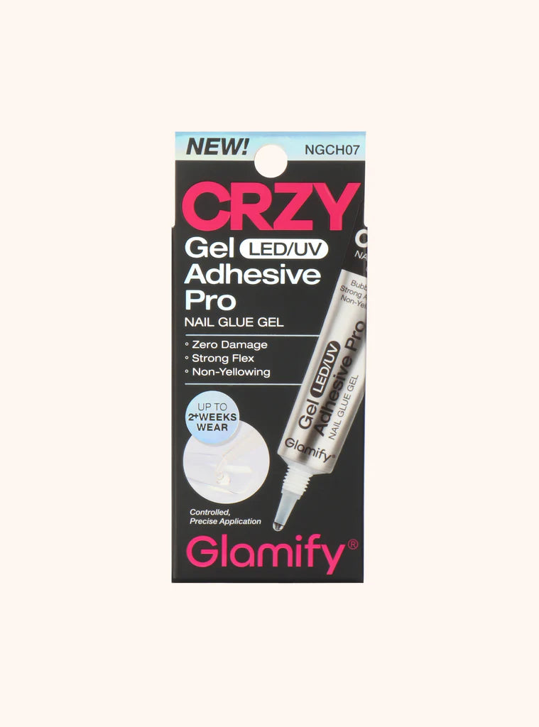 Glamify CRZY Gel LED UV Adhesive Pro Nail Glue Gel NGCH07 - ANNS BEAUTY SUPPLY