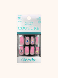 Glamify Couture Press On Nails Coffin Long Style NTCT14 - ANNS BEAUTY SUPPLY