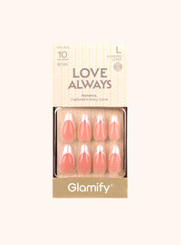 Glamify Love Always Press On Nails Almond Long Style NTLA03 - ANNS BEAUTY SUPPLY