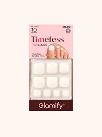 Glamify Timeless Toenails Press On Soft Ivory NTTN02 - ANNS BEAUTY SUPPLY