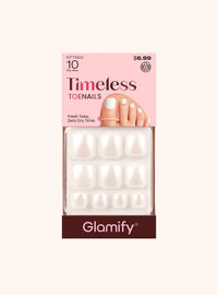Glamify Timeless Toenails Press On Glossy White NTTN03 - ANNS BEAUTY SUPPLY