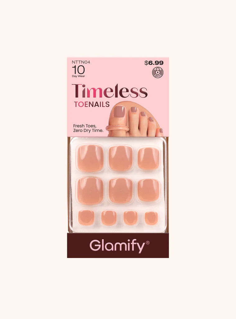 Glamify Timeless Toenails Press On Nude Peach NTTN04 - ANNS BEAUTY SUPPLY