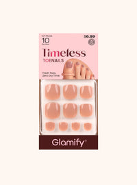 Glamify Timeless Toenails Press On Nude Peach NTTN04 - ANNS BEAUTY SUPPLY