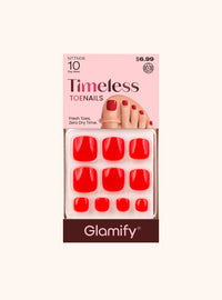 Glamify Timeless Toenails Press On Classic Red NTTN06 - ANNS BEAUTY SUPPLY