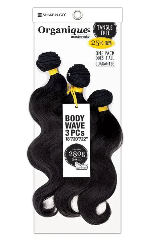 Shake N Go Organique Body Wave 3PCS 18"/20"/22" – Tangle-Free Natural Weave