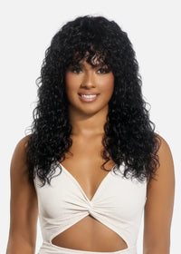 Vivica A. Fox Black Rose Ocean Unprocessed Virgin Remi Hair Crown Lace Full Wig_Natural
