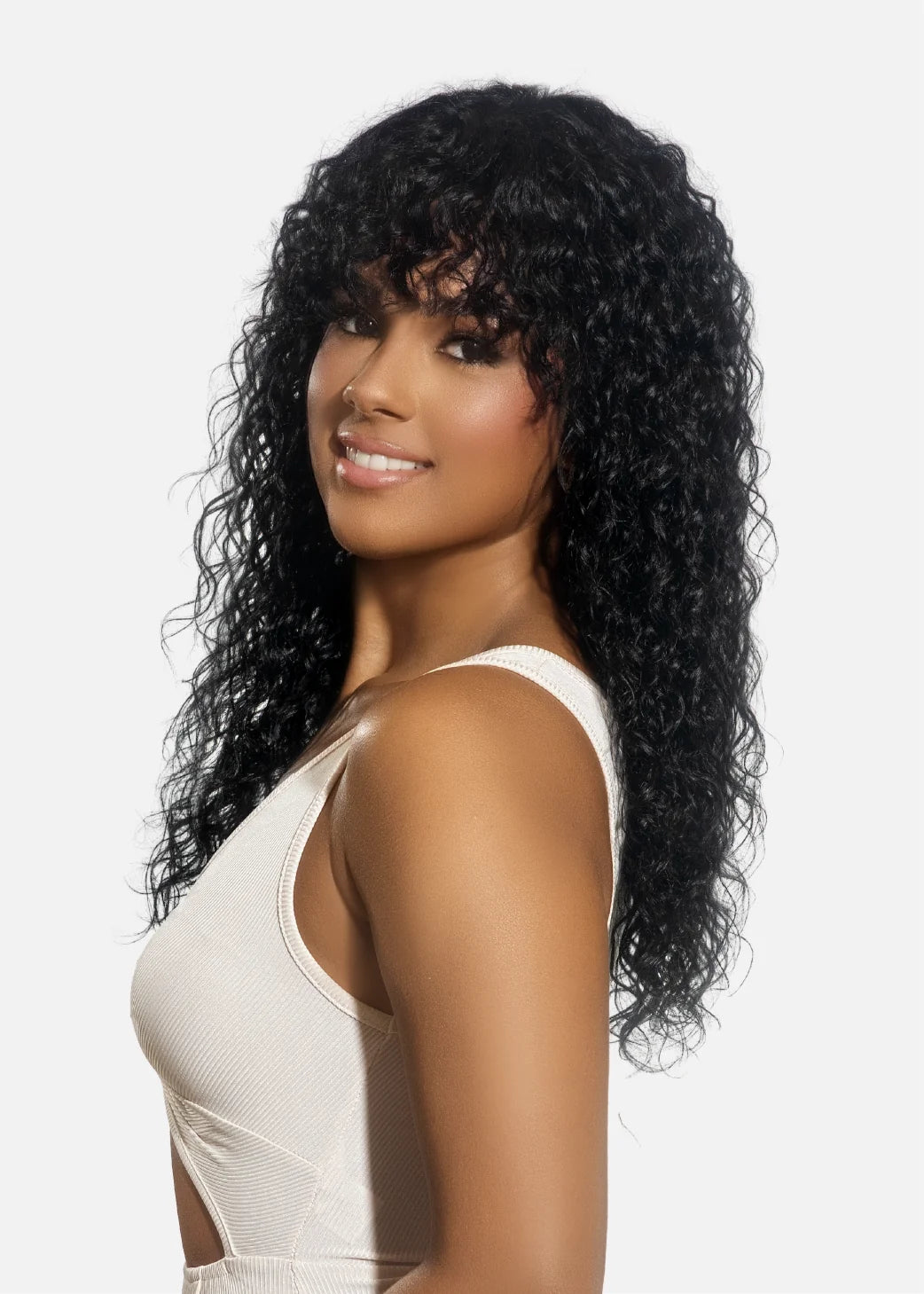 Vivica A. Fox Black Rose Ocean Unprocessed Virgin Remi Hair Crown Lace Full Wig_Natural
