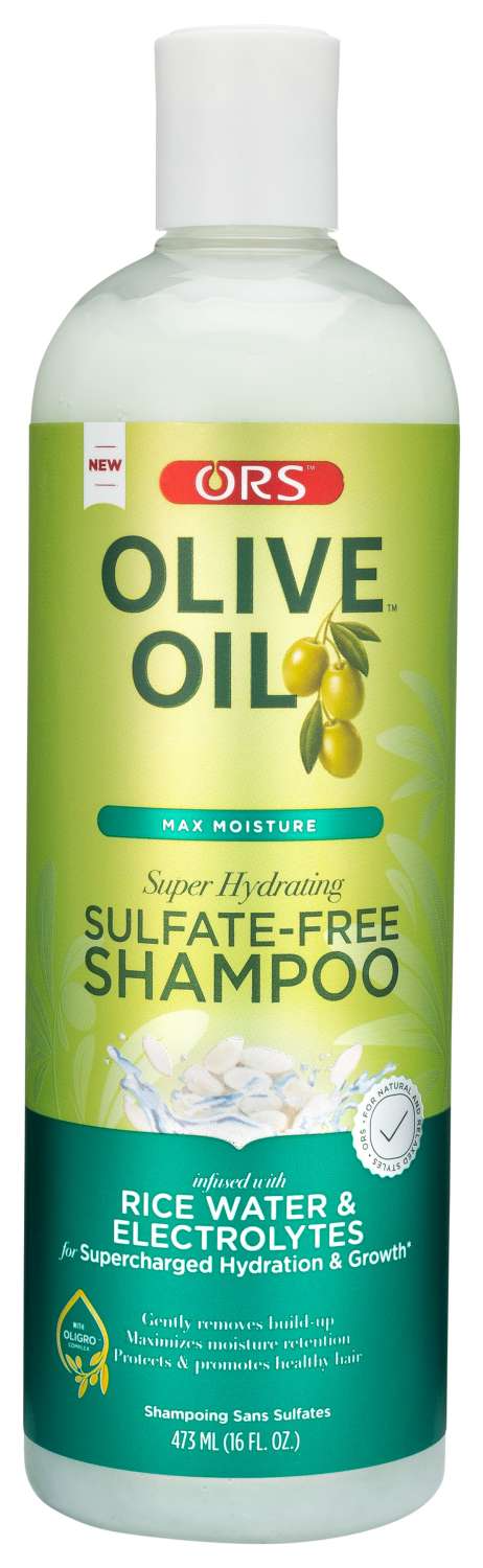 ORS Olive Oil Sulfate-Free Shampoo with Rice Water & Electrolytes – 16 fl oz - ANNS BEAUTY SUPPLY