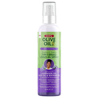 ORS Olive Oil Braidzone 7 in 1 Braid Leave In Spray Lavender Acai Batana Oil 8 Oz - ANNS BEAUTY SUPPLY
