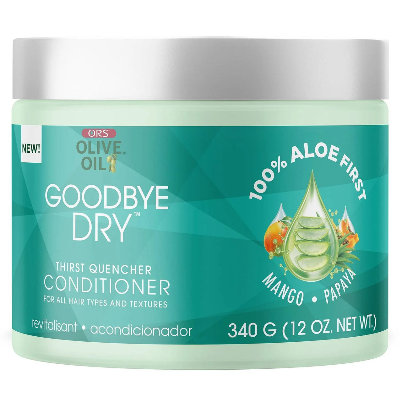 ORS Olive Oil Goodbye Dry Thirst Quencher Conditioner Aloe Mango Papaya 12 oz - ANNS BEAUTY SUPPLY