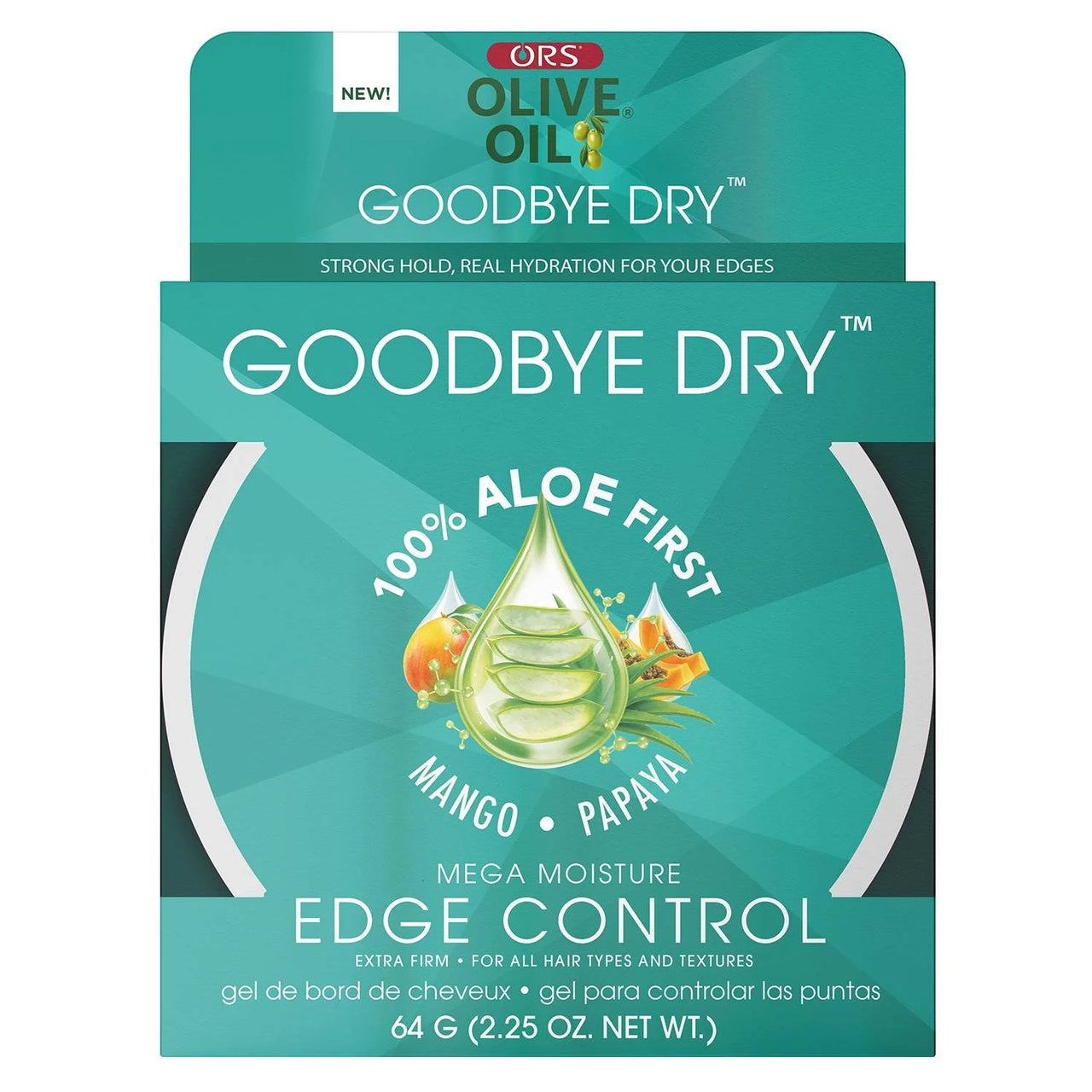 ORS Olive Oil Goodbye Dry Mega Moisture Edge Control Aloe Mango Papaya 2.25 oz - ANNS BEAUTY SUPPLY