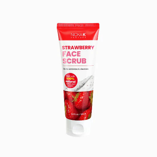 Nicka K Strawberry Face Scrub 100 ml Gentle Exfoliating Cleanser - ANNS BEAUTY SUPPLY