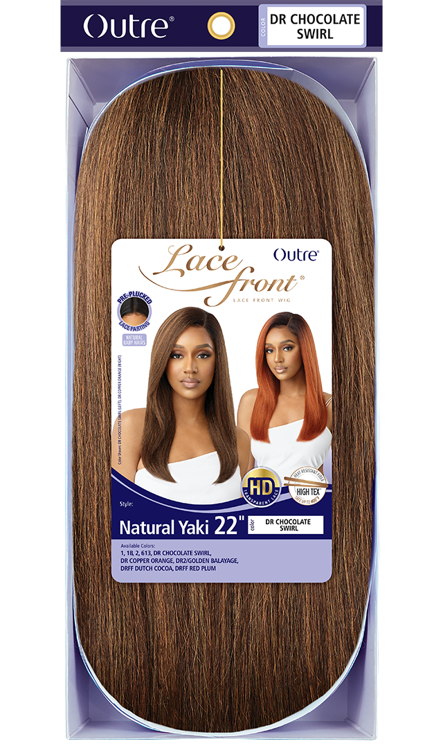 Outre HD Pre-Plucked Lace Front Wig Natural Yaki 22 - Elevate Styles