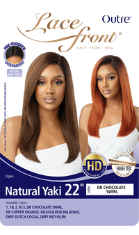 Outre HD Pre-Plucked Lace Front Wig Natural Yaki 22 - Elevate Styles