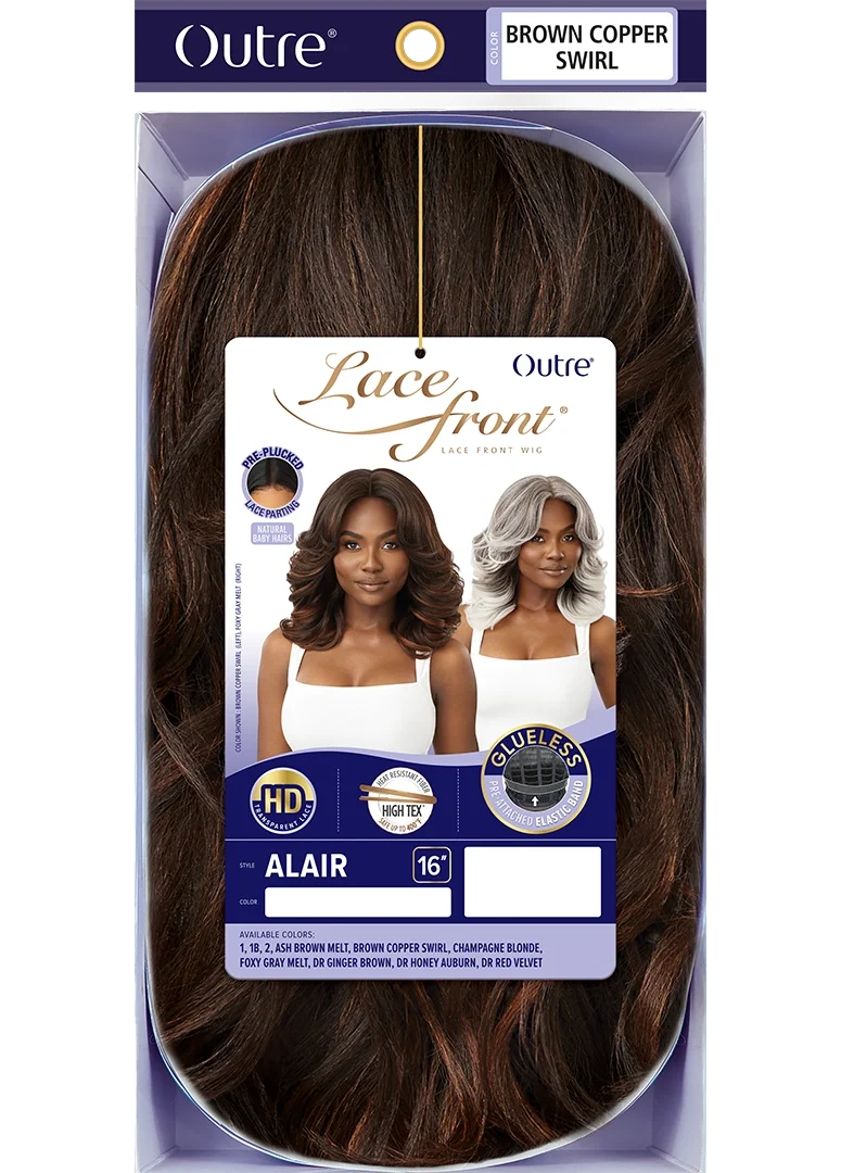 Outre Synthetic Glueless HD Transparent Lace Front Wig Alair QLALR - Elevate Styles