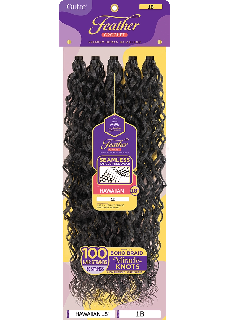 Outre Purple Pack Brazilian Bundle - Feather Crochet Hawaiian 18" - ANNS BEAUTY SUPPLY