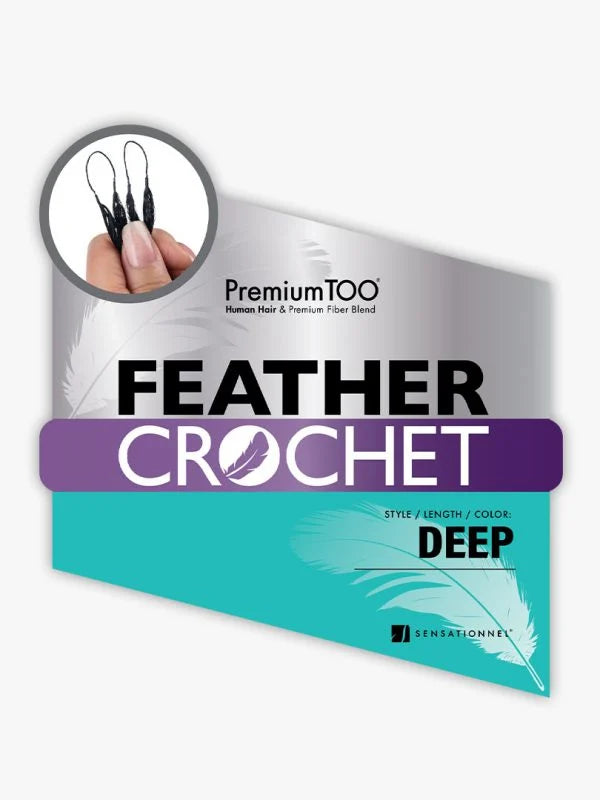 Sensationnel Premium Too Feather Crochet Deep Wave 18 Inch Human Hair Blend Braiding Hair - ANNS BEAUTY SUPPLY