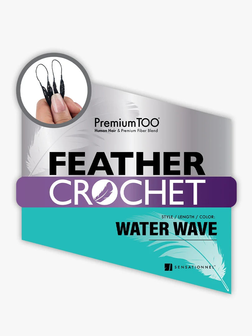 Sensationnel Premium Too Feather Crochet Water Wave 18 Inch Human Hair Blend Braiding Hair - ANNS BEAUTY SUPPLY