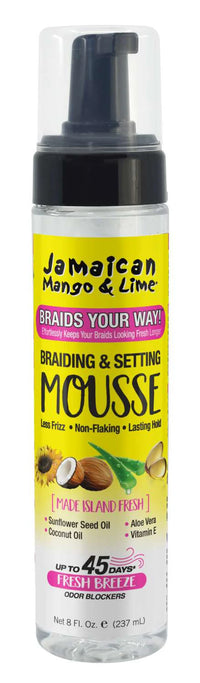 Jamaican Mango & Lime Braiding & Setting Mousse Fresh Breeze 8 oz - ANNS BEAUTY SUPPLY