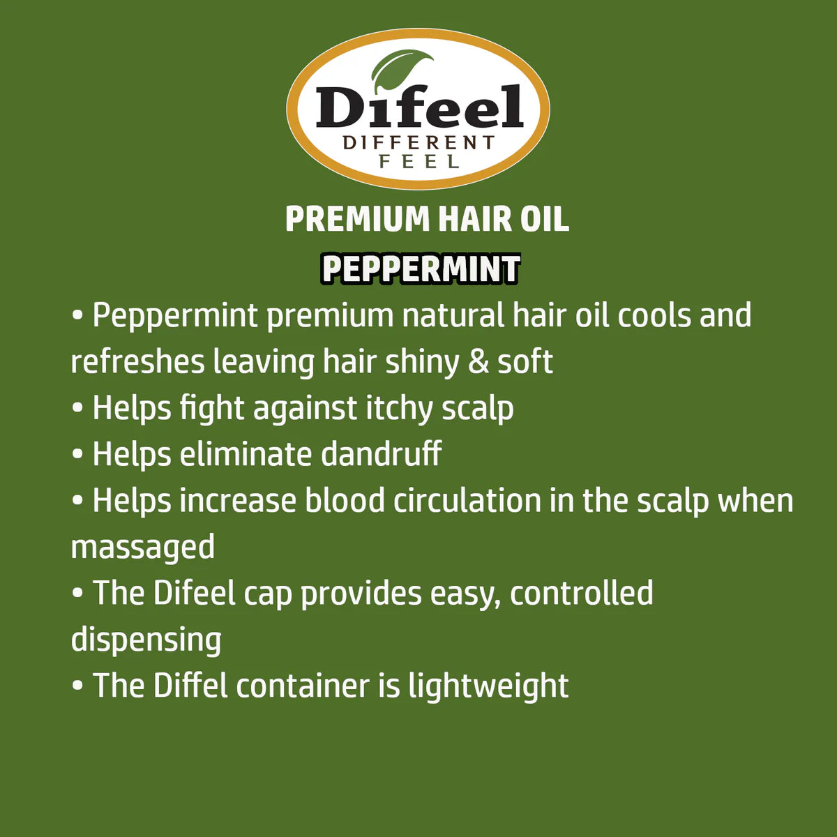 Difeel Peppermint Premium Hair Oil 2.5z - ANNS BEAUTY SUPPLY