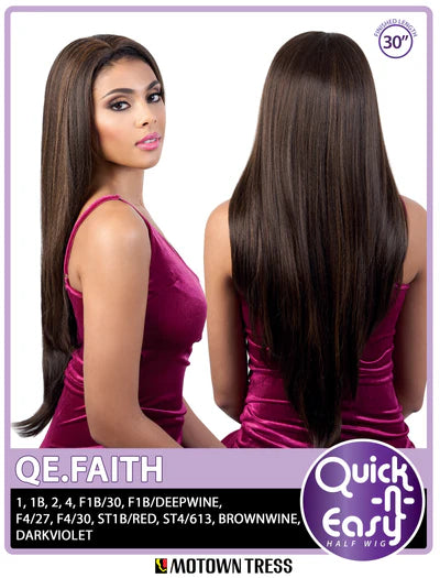 Motown Tress Quick N Easy Half Wig QE.FAITH - ANNS BEAUTY SUPPLY