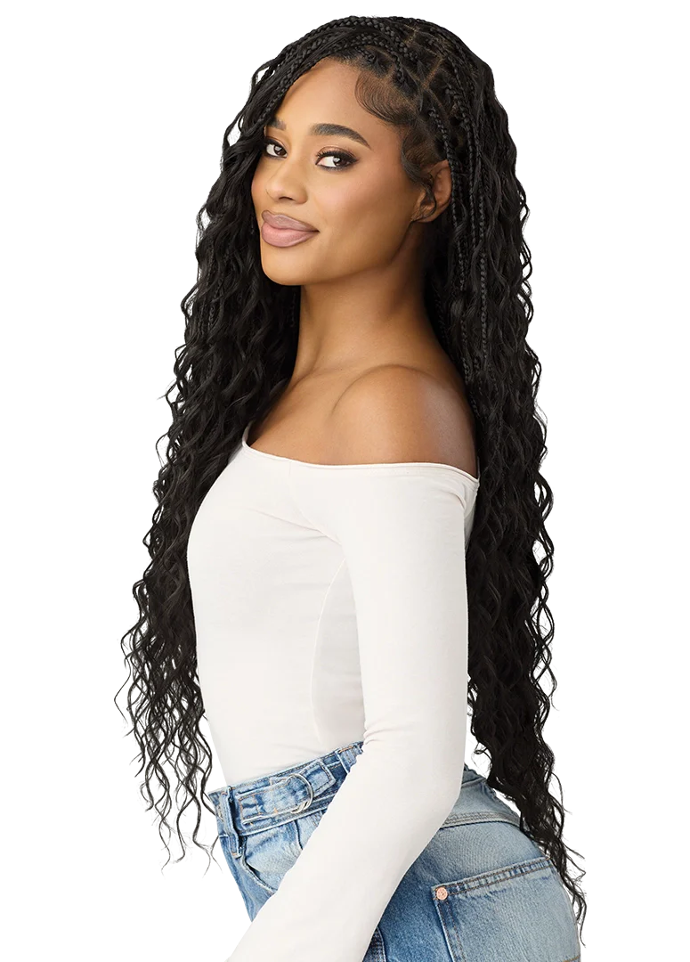 Outre 100% Hand-Tied Whole Lace Wig – Boho Mermaid Box Braids 32" - ANNS BEAUTY SUPPLY