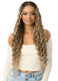Outre 100% Hand-Tied Whole Lace Wig – Boho Mermaid Box Braids 32