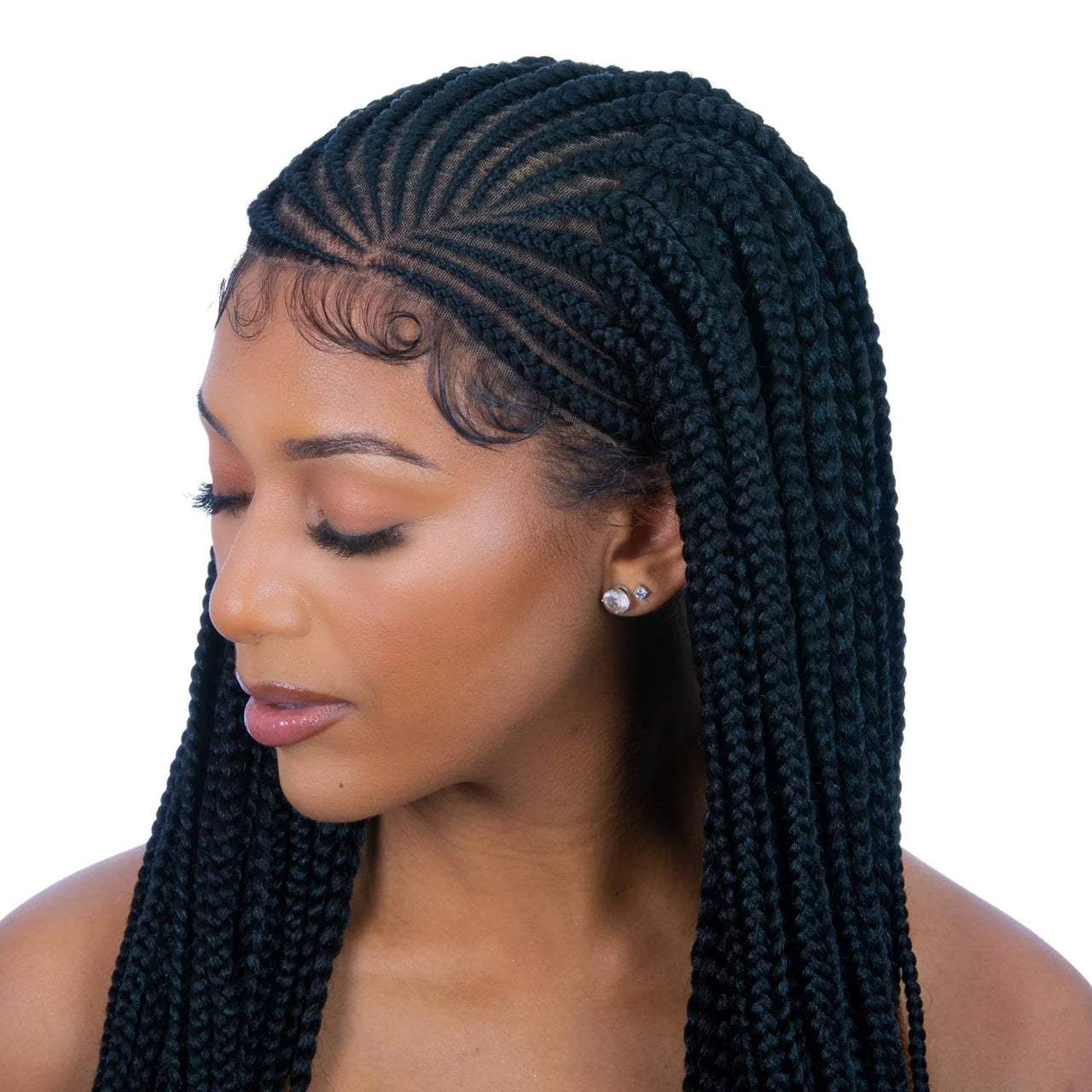 Urban Beauty Queen Braid Full Lace Wig Beyonce 13x9 HD Lace QLW205_1B