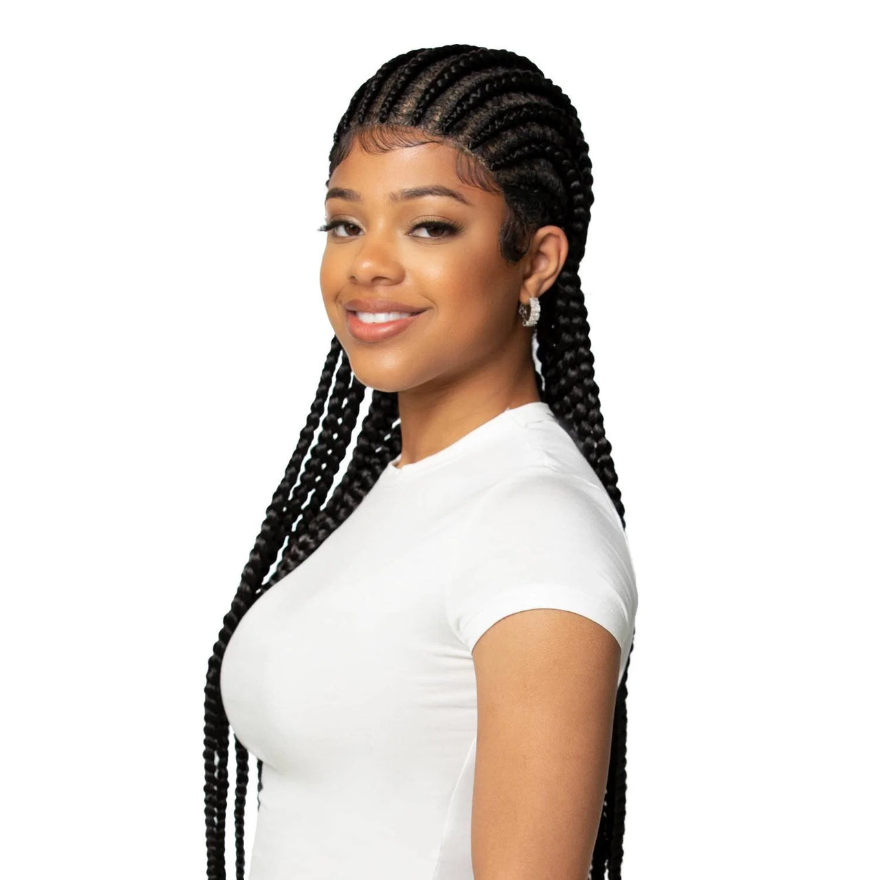 Urban Beauty Queen B Full Lace Ghana Braid Wig QLW301