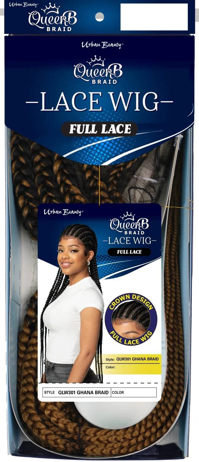 Urban Beauty Queen B Full Lace Ghana Braid Wig QLW301