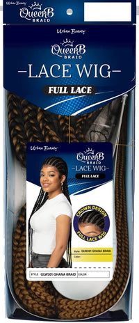 Urban Beauty Queen B Full Lace Ghana Braid Wig QLW301